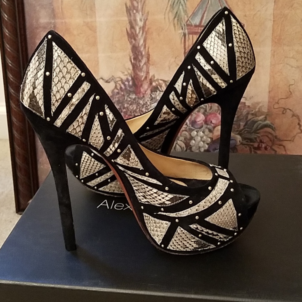 Alexandre Birman Black and Silver Heels